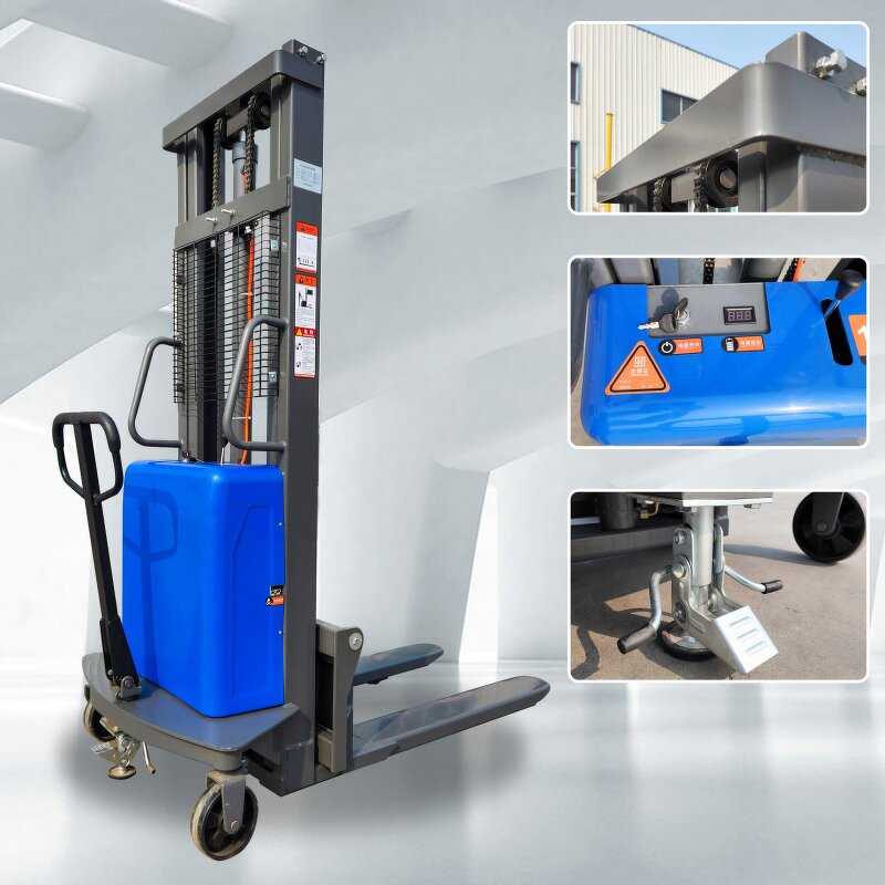 Semi Electric Stacker Supplier - CE 2000Kg Automatic Walking Battery Hydraulic