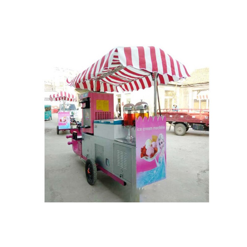 Solar Ice Cream Cart Supplier - Australia Custom Umbrella Tricycle Bicycle