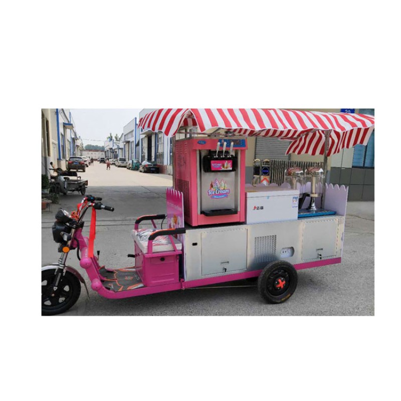 Hot Dog Cart Manufacturer - With Grill Deep Fryer Italian Ice Cream Food