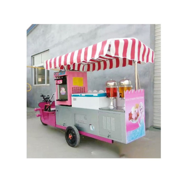 Gelato Cart Supplier - Coffee Fast Food Bicycle Mobile Ice Cream Trailers
