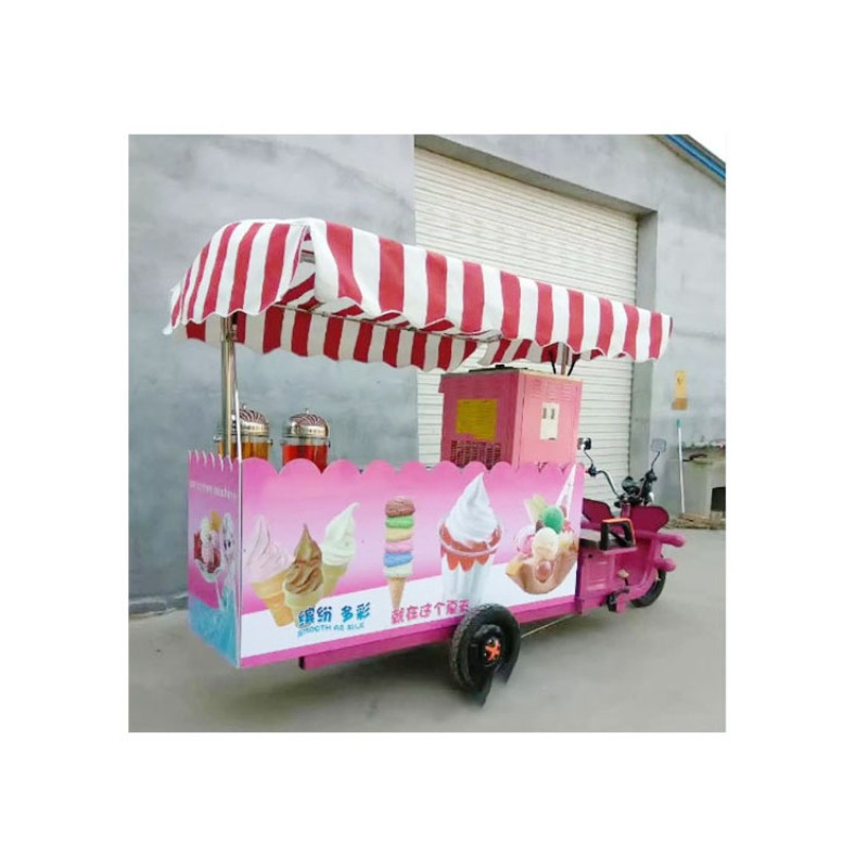 Solar Ice Cream Cart Supplier - Australia Custom Umbrella Tricycle Bicycle