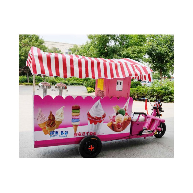 Gelato Cart Supplier - Coffee Fast Food Bicycle Mobile Ice Cream Trailers