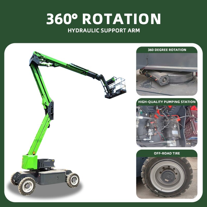 Boom Lift Platform Factory - 14M Electric Diesel Articulated Lift