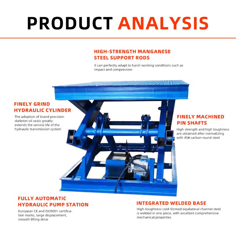No Pit Scissor Lift Table Manufacturer - CE 1T 2T Electric Hydraulic Lift