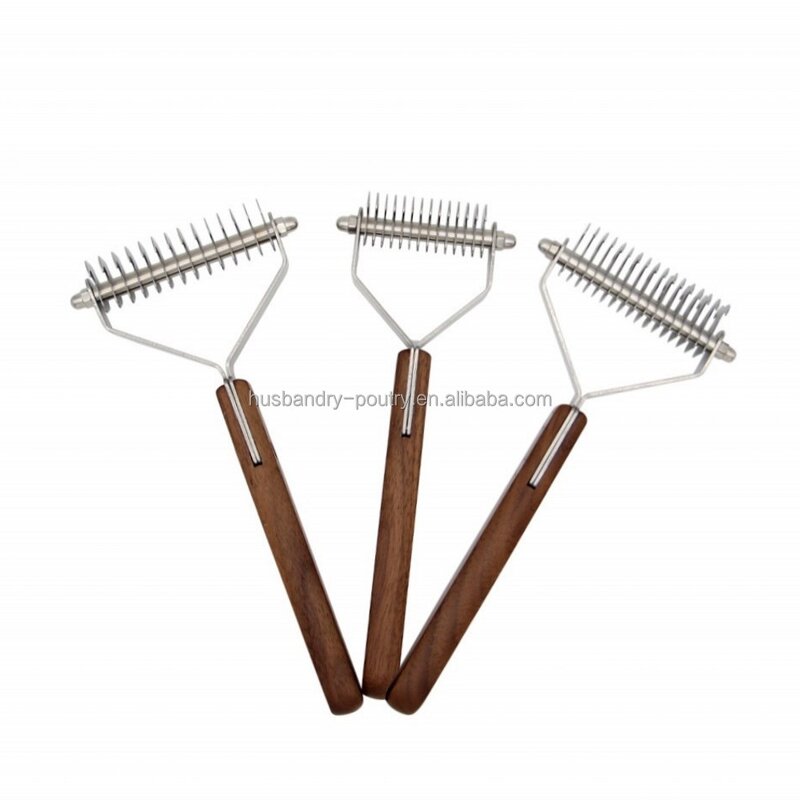 Horse Dematting Comb Factory - 16 Blade Wood Handle