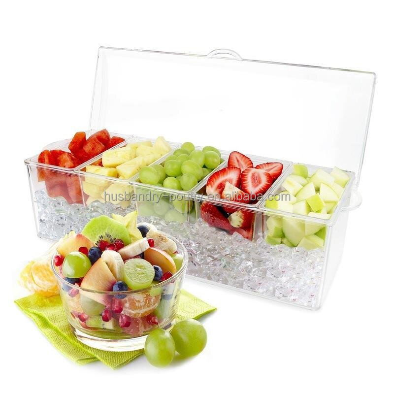 Kitchen Ice Condiment Server Manufacturer - 5 Compartment Tray