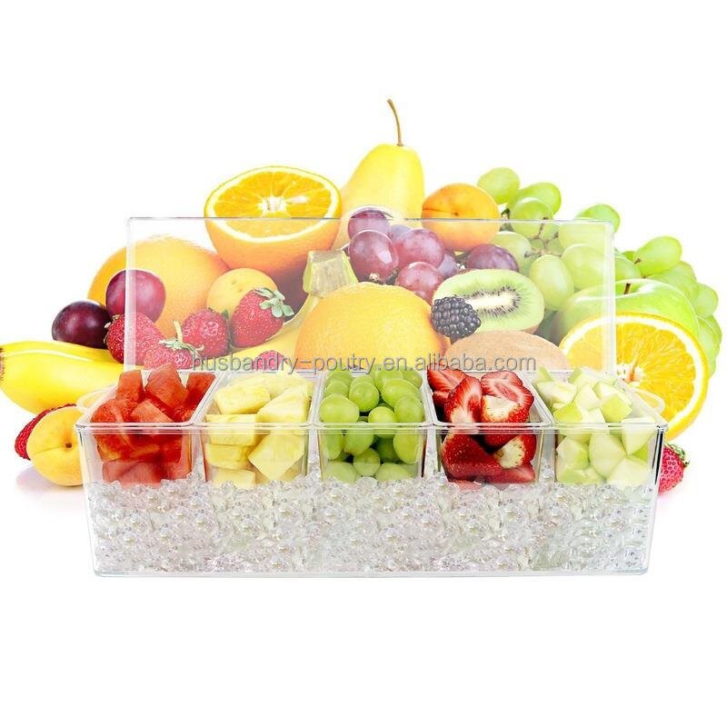 Ice Condiment Server Factory - 5 Compartment Bowl for Kitchen