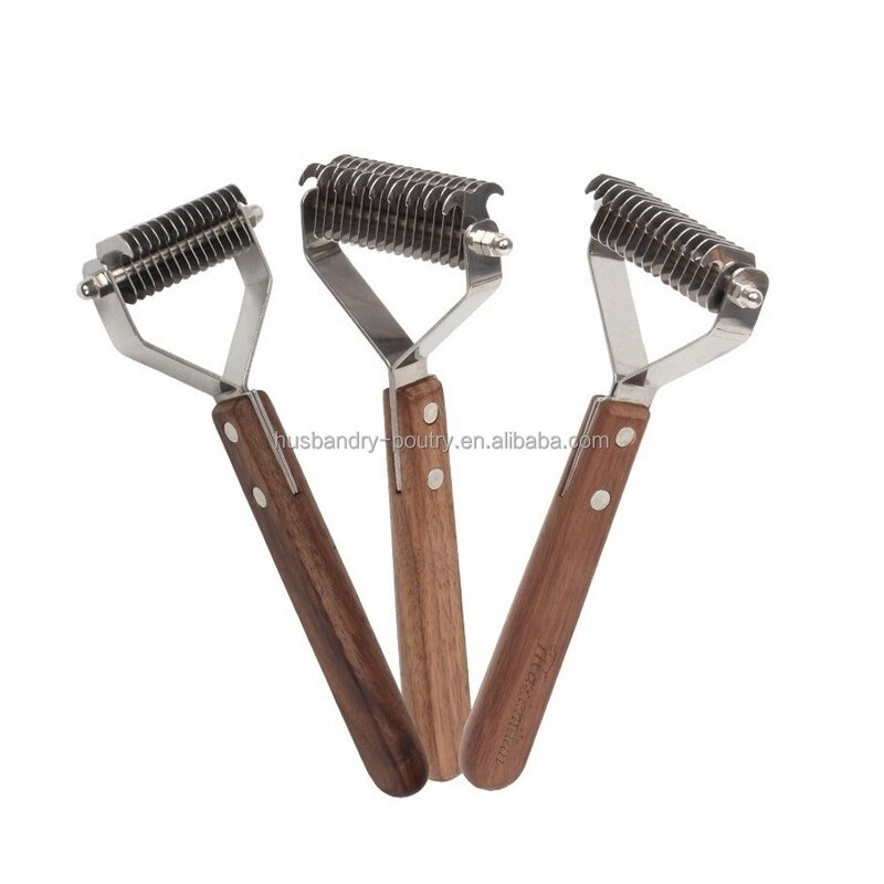 Horse Dematting Comb Factory - 16 Blade Wood Handle