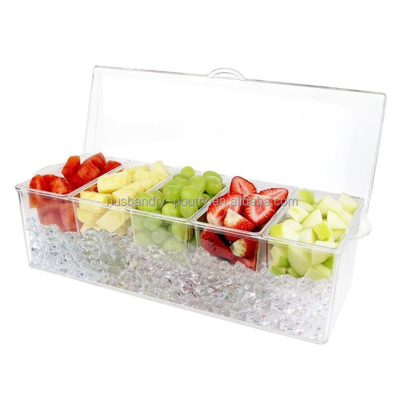 Kitchen Ice Condiment Server Manufacturer - 5 Compartment Tray