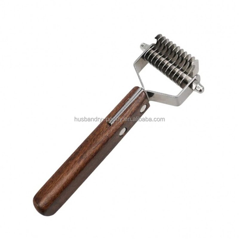 Horse Pet Comb Supplier - 17 Blade Wood Handle Curry Comb