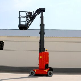 Vertical Mast Lift Manufacturer - Small Electric with Rotary Jib for Narrow Spaces