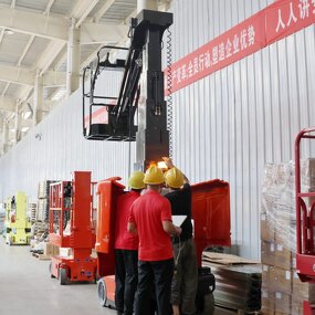 Electric Aerial Work Platform Manufacturer - CHINA Self-propelled Column Type Sleeve