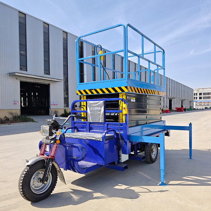 Electric Scissor Lift Platform Factory - Tricycle Aerial Battery Driving Hydraulic