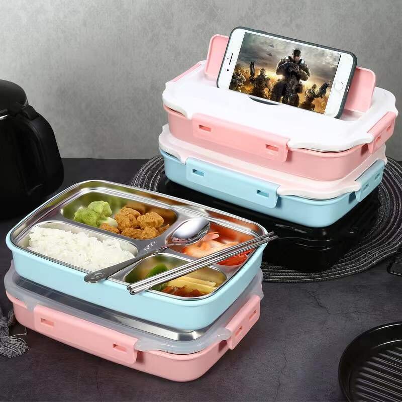 Bento Lunch Box Manufacturer - Hot Sale Stainless Steel Dishwasher Safe 3 & 4-compartment