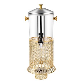 Juice Dispenser Supplier - Hotel Restaurant 8L Single Barrel Gold Lace Elegant