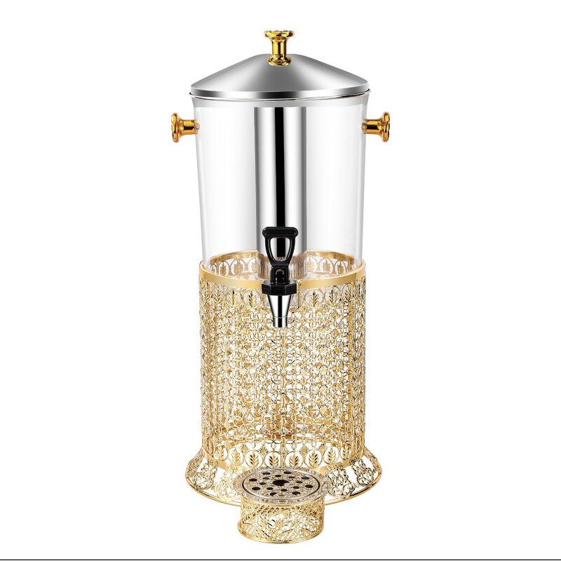 Juice Dispenser Supplier - Hotel Restaurant 8L Single Barrel Gold Lace Elegant