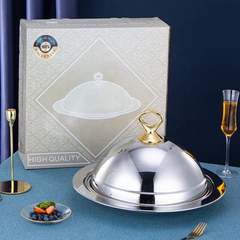 Serving Tray with Dome Cover Supplier - Wholesale Luxury Food Plate with Lid