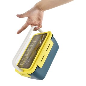 Portable Tiffin Lunch Box Supplier - Eco Friendly Plastic Kids School with Spoon