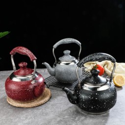 Water Kettle Supplier - High Quality Stainless Steel 1.0-2.0L Marble Tea Pot