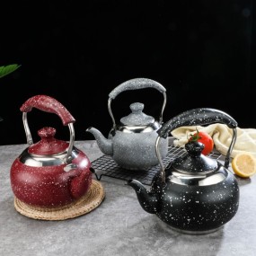 Water Kettle Supplier - High Quality Stainless Steel 1.0-2.0L Marble Tea Pot