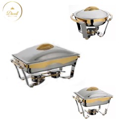 Chafing Dish Factory - 9L Rectangle Full Steel Hotel Restaurant Buffet Wood Warmer