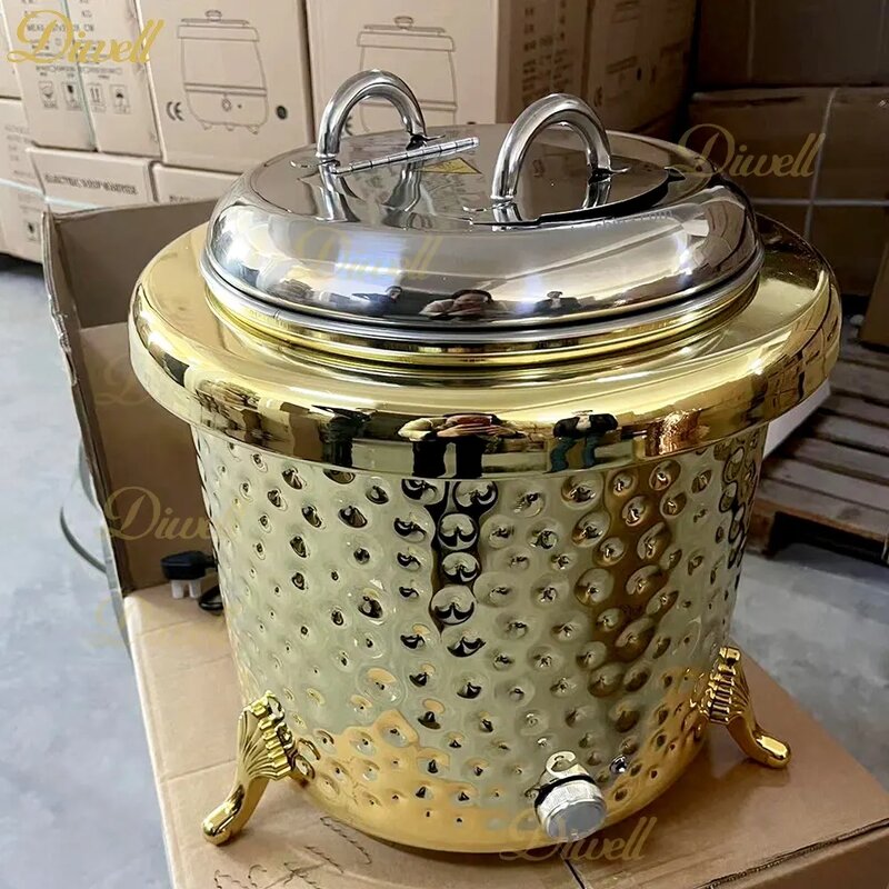 Electric Soup Warmer Supplier - New Design Luxury Kitchen Hammer Pattern 13L Kettle