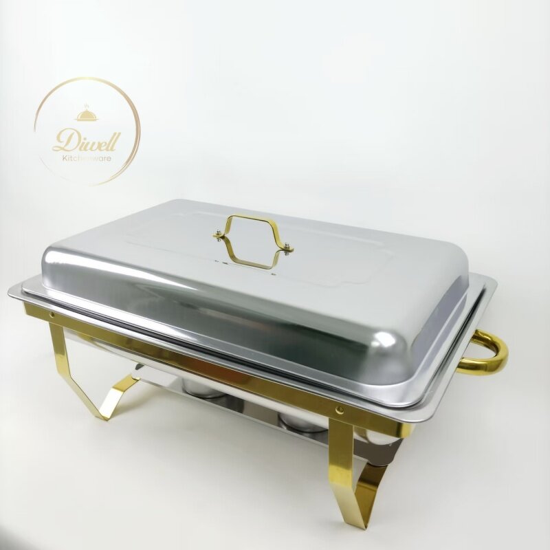 Chafing Dish Sets Supplier - Hot Sale Golden Buffet Economic Foldable