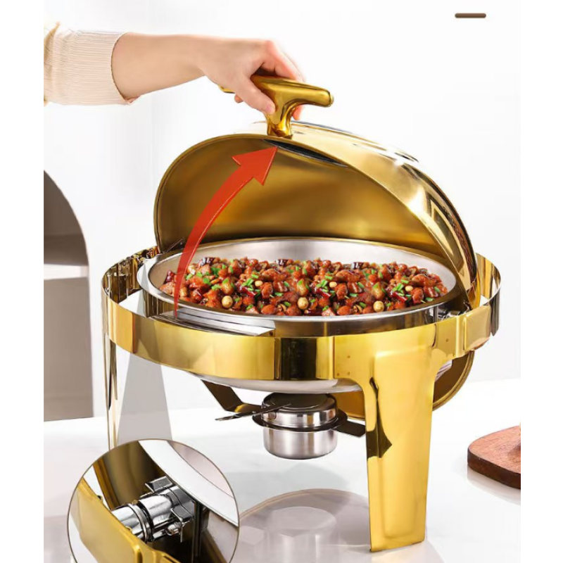 Chafing Dish Manufacturer - 6L Commercial Stainless Steel Round Buffet