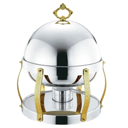 Buffet Set Supplier - Luxury High Quality 8L Hotel Restaurant Golden Food Warmer