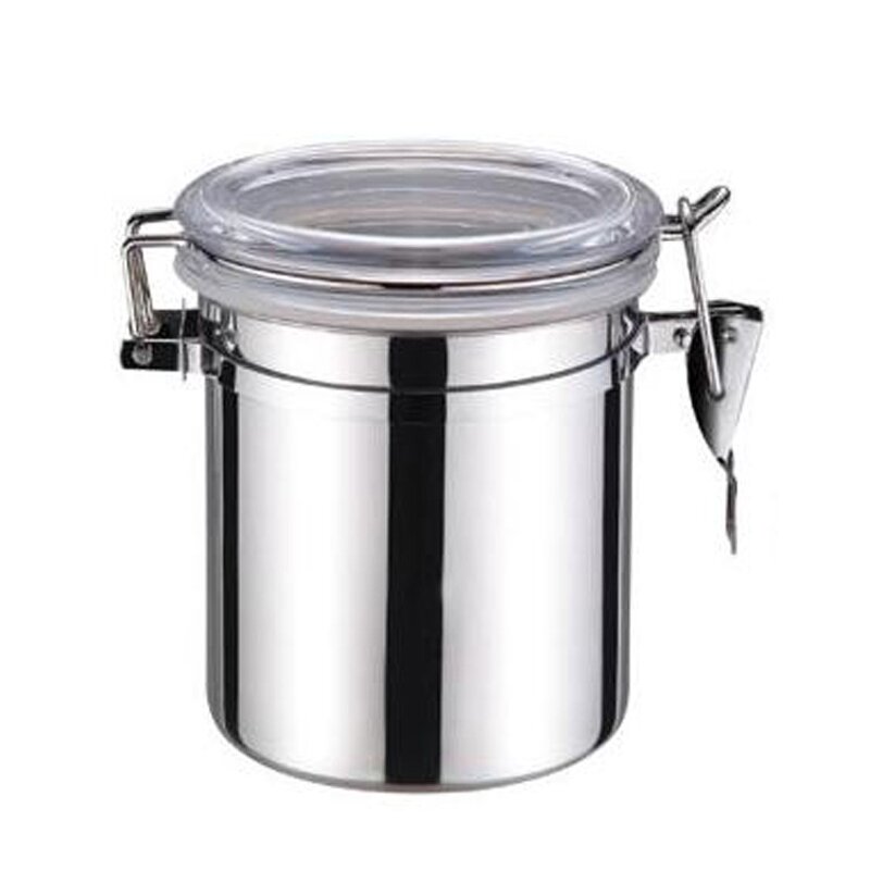 Coffee Sugar Canister Jar Manufacturer - Stainless Steel 4pcs Round Kitchen Food Sealed