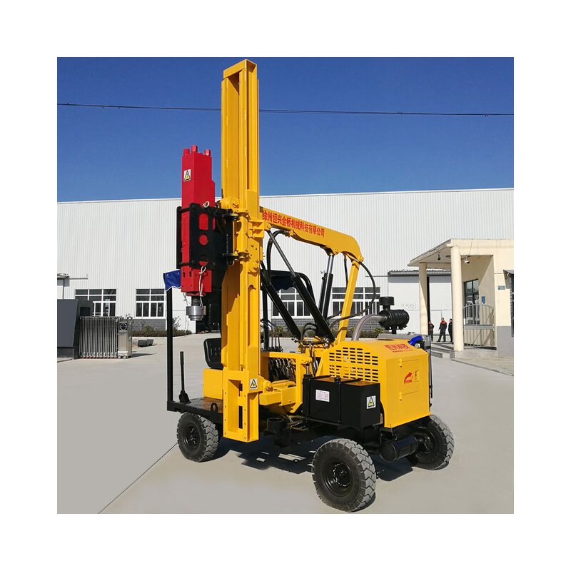 Guardrail Post Driver Manufacturer - HX36D for Outdoor Projects