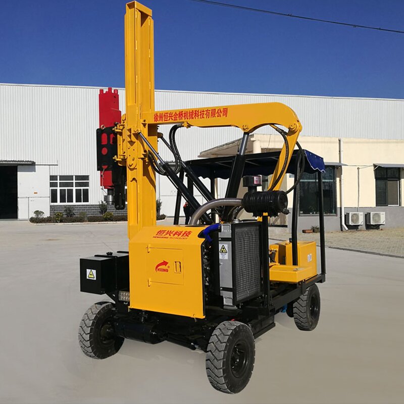 Guardrail Pile Driver Factory - HX36D for Steel Tube Posts