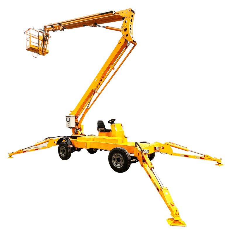 Trailer Mounted Boom Lift Manufacturer - 14-18m Bent Arm High-altitude Ladder Spider