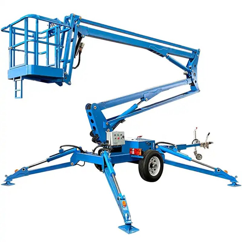 Trailer Mounted Boom Lift Manufacturer - 14-18m Bent Arm High-altitude Ladder Spider