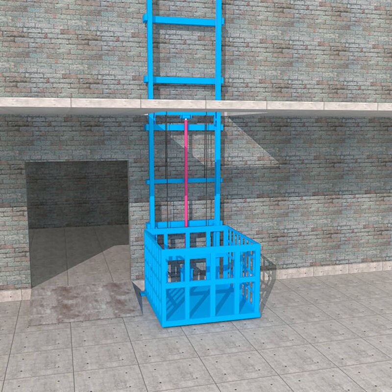 Hydraulic Goods Lift Platform Supplier - Heavy Duty Electric 2 Ton Fixed Rail 16m