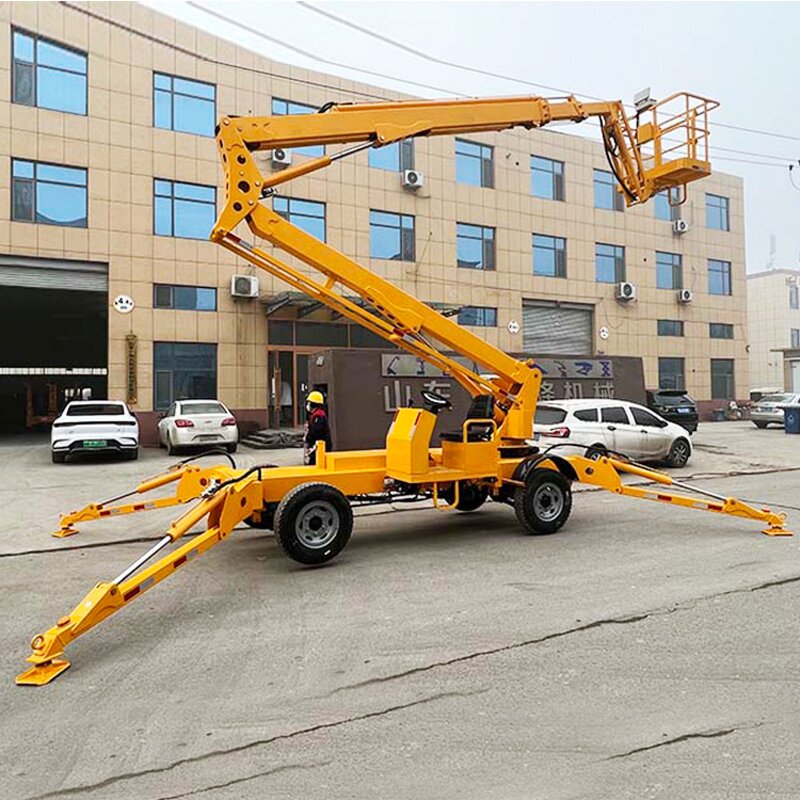 Trailer Mounted Boom Lift Supplier - Hydraulic Telescopic Outdoor New Condition Steel