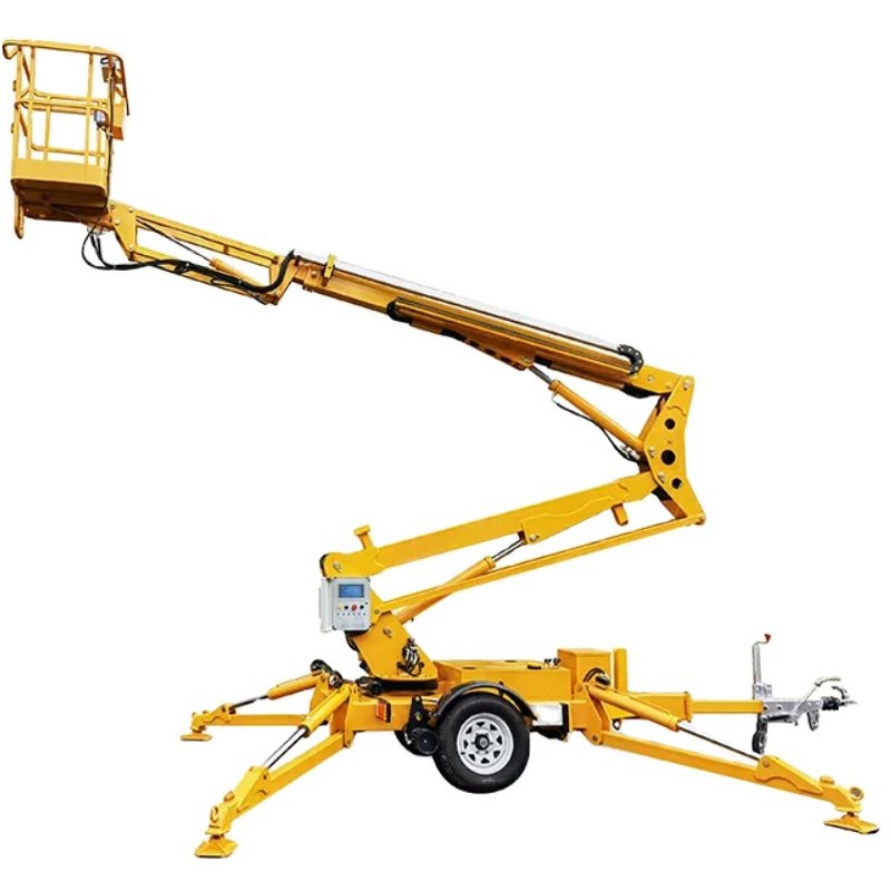 Trailer Mounted Boom Lift Manufacturer - 14-18m Bent Arm High-altitude Ladder Spider