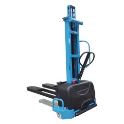 Portable Semi Electric Stacker Supplier - 1ton Capacity 800-1300mm Lift Height DC Motor