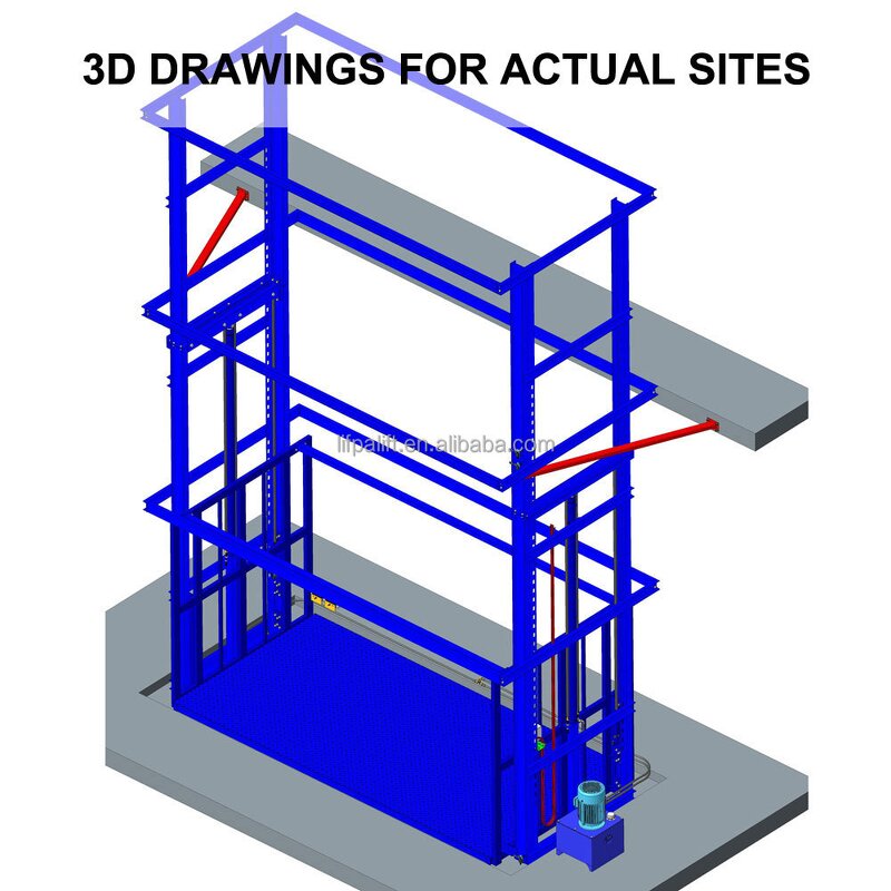 Goods Lift Manufacturer - 1000kg Hydraulic Vertical 3 Storeys