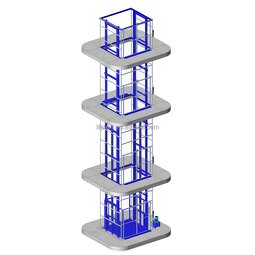 Goods Lift Factory - 4 Storeys Hydraulic Electric Simple