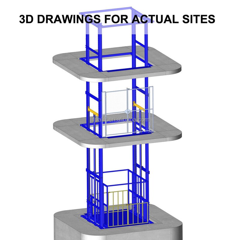 Goods Lift Manufacturer - 2000kg 3 Floors Vertical Warehouse