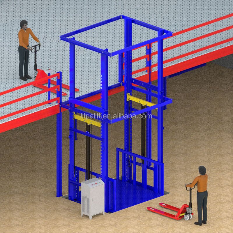 Cargo Lift Factory - 1000kg Hydraulic Vertical Mezzanine