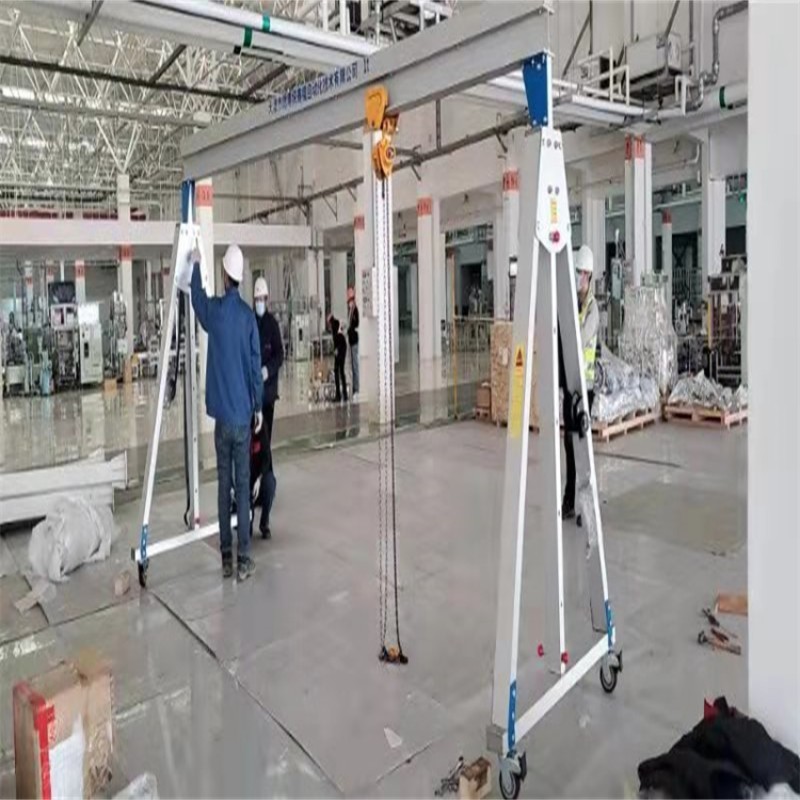 Mobile Gantry Crane Factory - 1t Foldable Aluminum Mini Portal