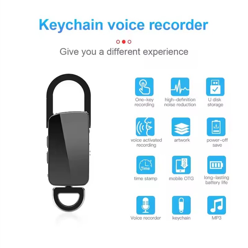 Voice Recorder Manufacturer - Keychain Sound Activated Mini