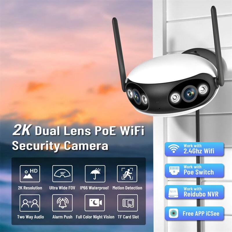 Outdoor Security Camera Factory - IP66 Wireless 4K Dual