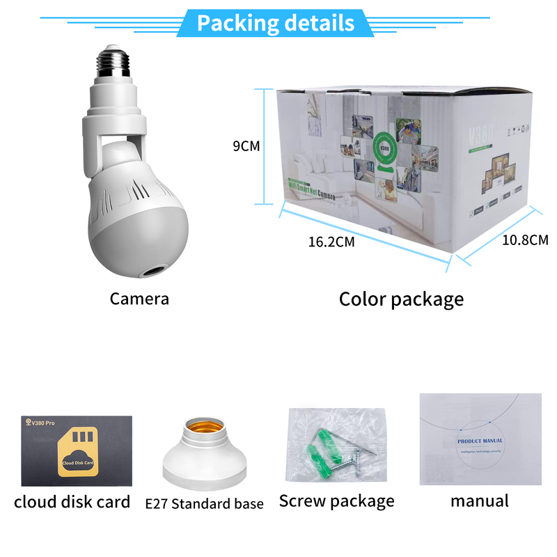 Smart Home Camera Manufacturer - E27 Support WiFi Multi