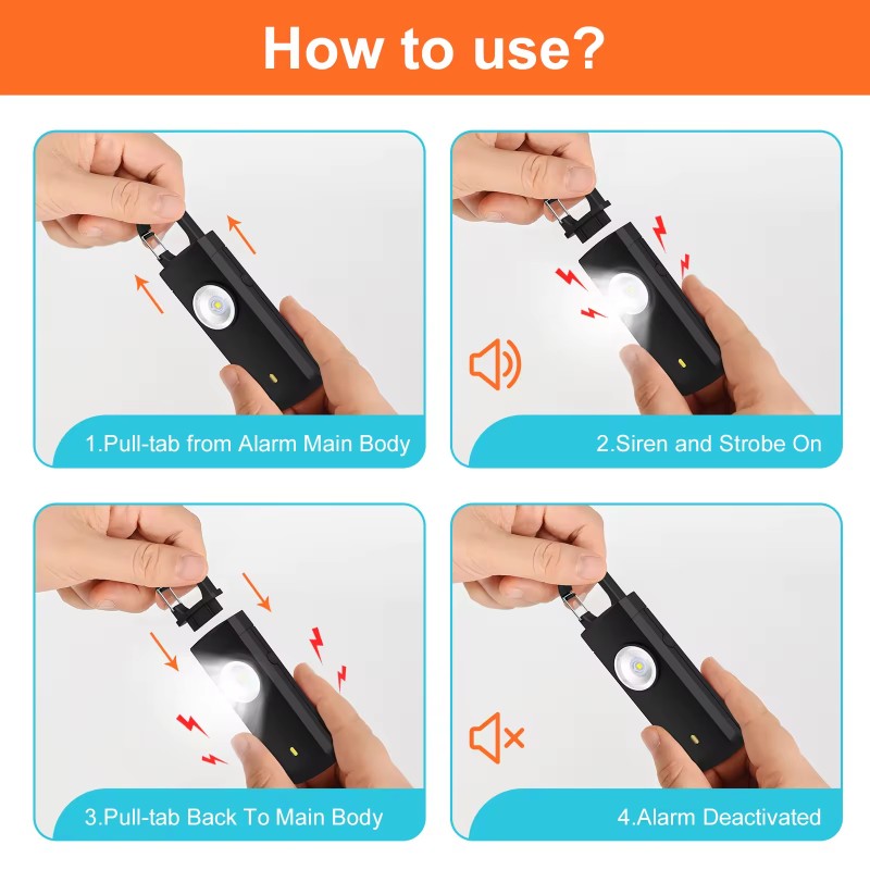 Personal Alarm Manufacturer - 2025 New Portable Flash Light