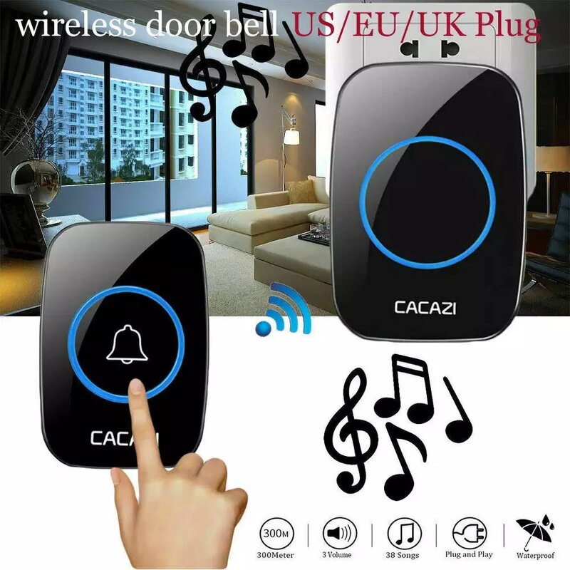 Waterproof Doorbell Factory - 1-3 Receivers 60 Ringtones
