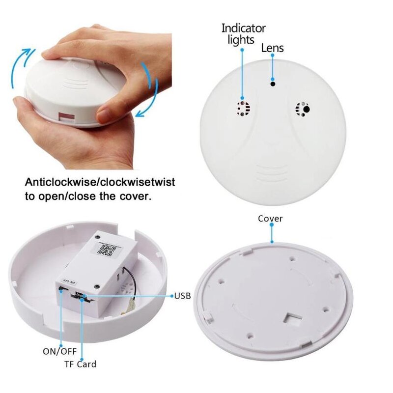 WiFi Smoke Detector Factory - Mini Camera 1080P APP