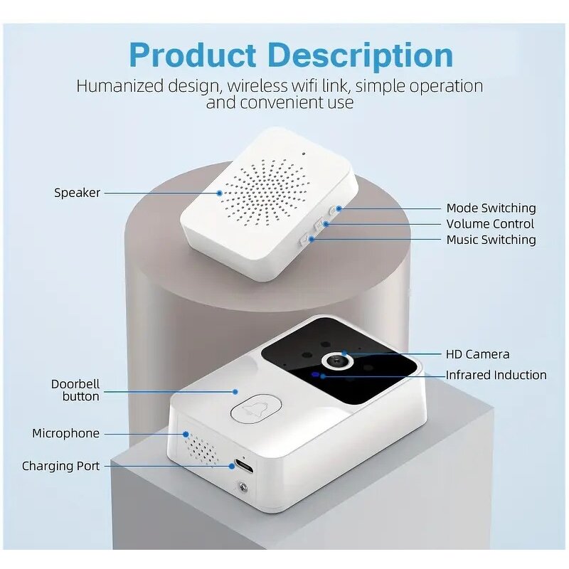 Video Doorbell Factory - M9 Smart WiFi Infrared Night